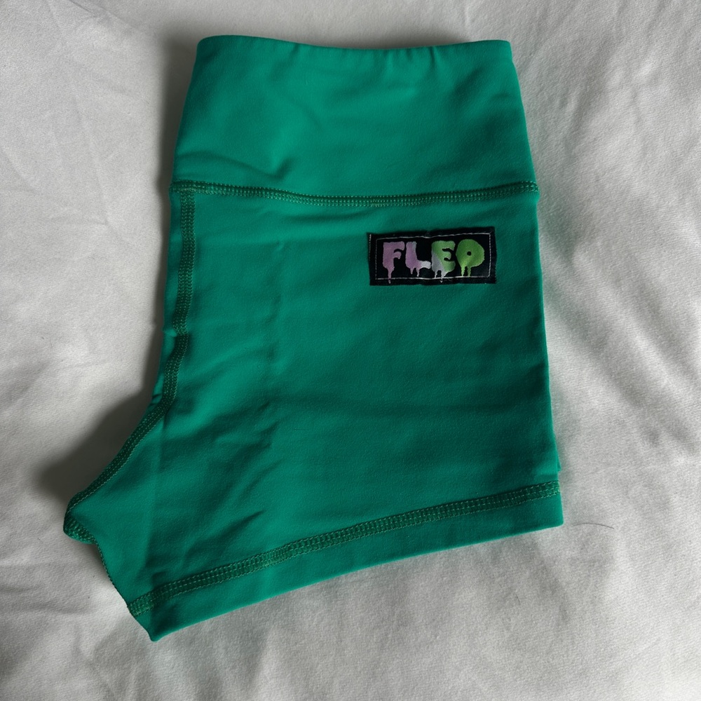 Monster Green Fleo Shorts